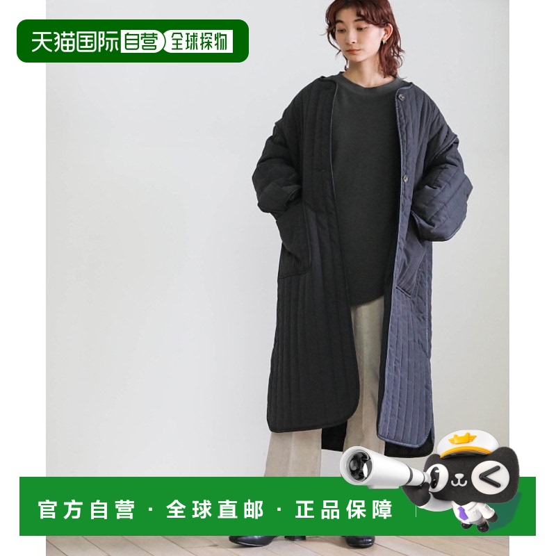 日本直邮select MOCA 女士长款皮边棉服 保暖轻便时尚外套 冬季必