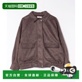 1h可退 春秋百搭休闲外套 日本直邮WEGO女装 仿麂皮质感蓬乔夹克