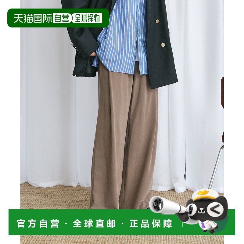 1h可退 日本直邮COULEUR MELER 男士侧褶皱休闲西裤 EC2514N008