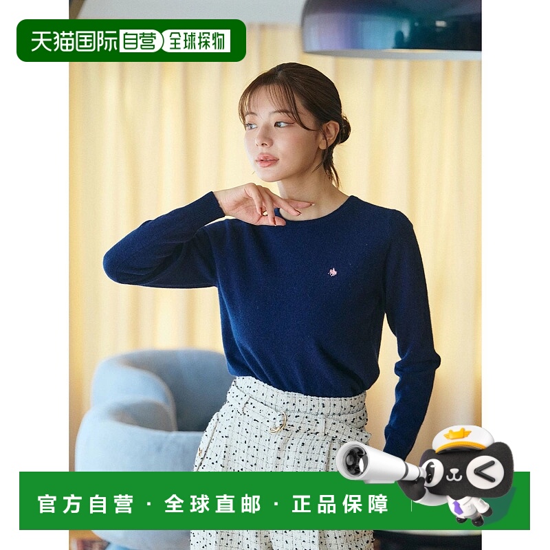 1h可退 日本直邮TONAL×POLO BCS联名 女装羊绒圆领针织衫 胸前刺