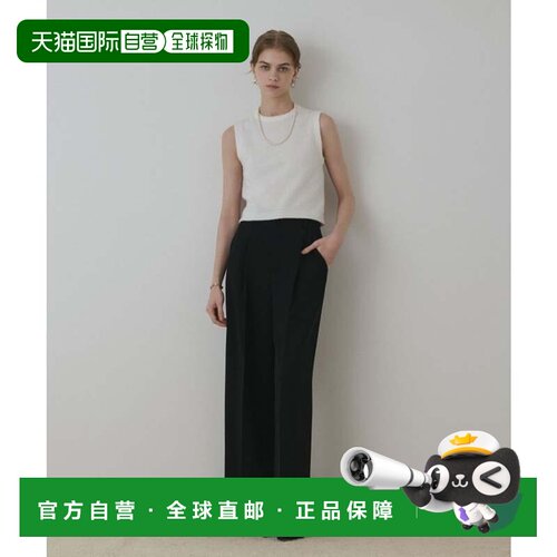 日本直邮GRACE CONTINENTAL 高腰阔腿裤 黑色西装裤直筒裤
