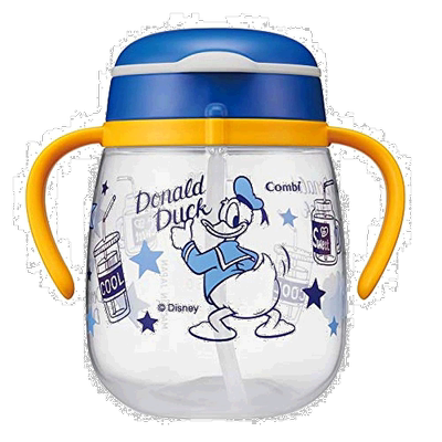 【日本直邮】Combi康贝 宝宝学饮杯・吸管 唐老鸭 340ml 1个