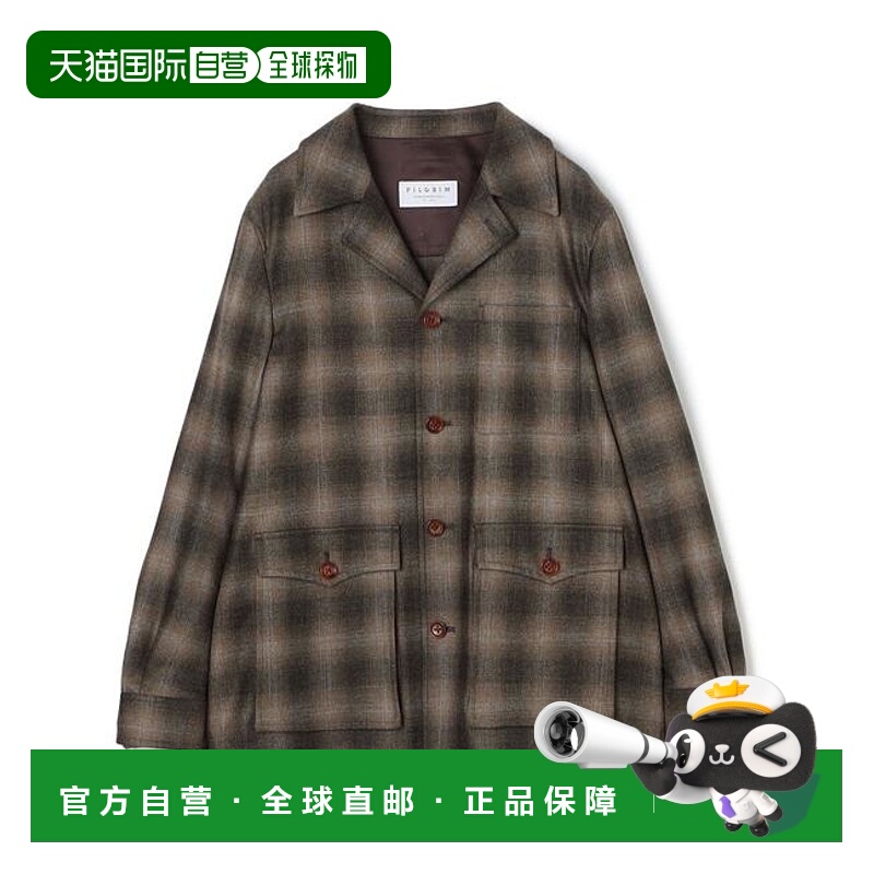 1h可退 日本直邮TOMORROWLAND 羊毛羊绒真丝双口袋衬衫夹克 SILKA