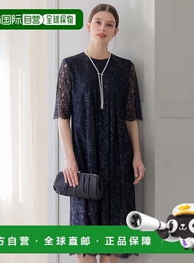 1h可退 日本直邮23区 APPLAUDIR女士亮丽花卉蕾丝A字连衣裙 OPA3G