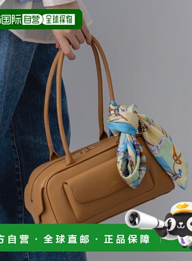 1h可退 日本直邮23区 女士 仿皮长柄波士顿包 横款翻盖口袋设计 B