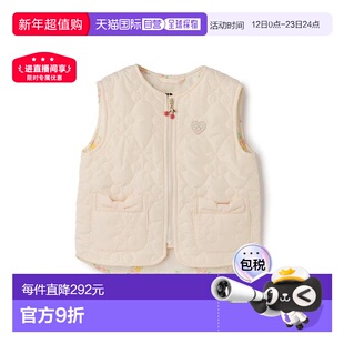 日本直邮日潮 KP樱桃绗缝塔夫绸 拉链背心2153301