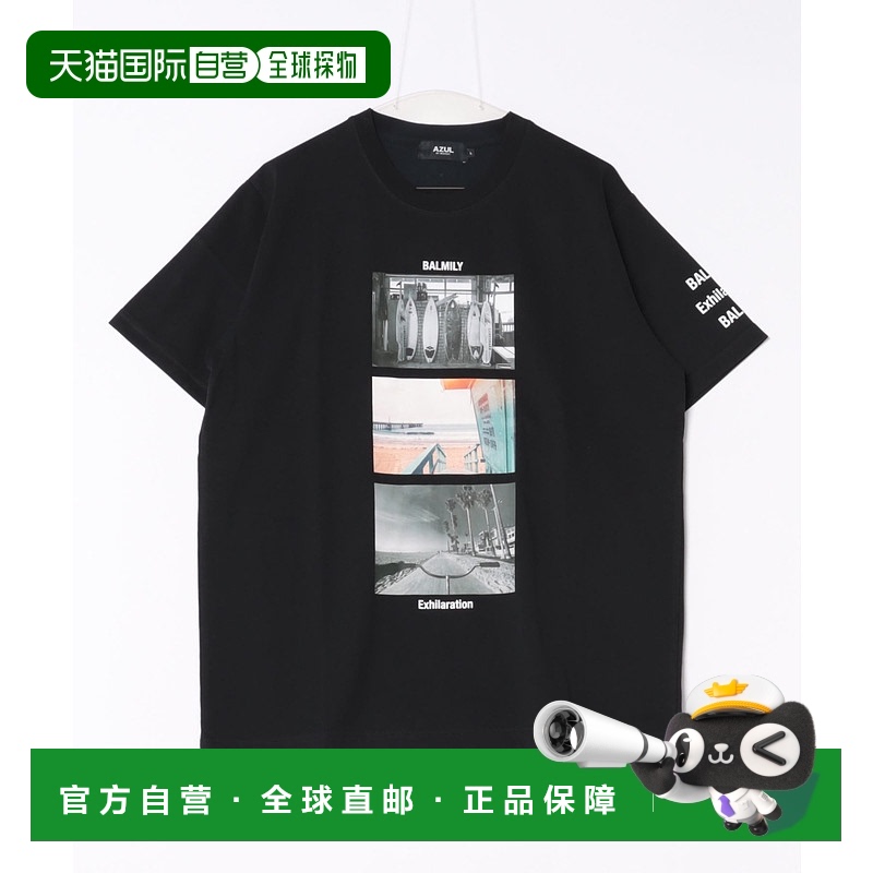 日本直邮AZUL BY MOUSSY 男士夏季海洋图案短袖T恤 251HSC90341E