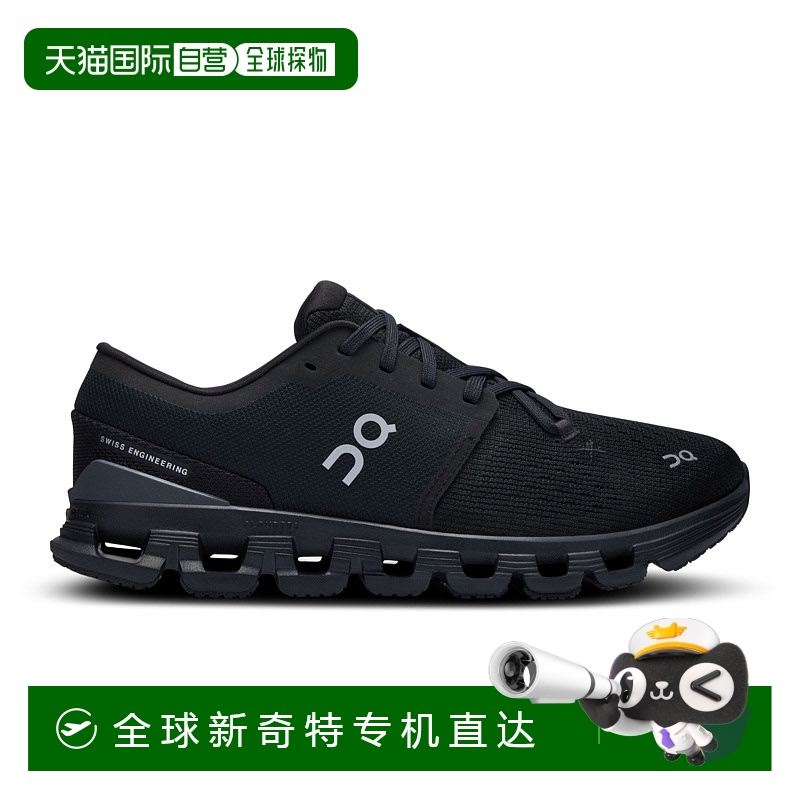 日潮跑腿ON昂跑 女士 Cloud X 4 网面透气运动鞋  Black | Eclips