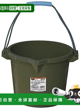 【日本直邮】TRUSCO硬质塑料桶橄榄绿色带嘴手提经久耐用THB-20-O