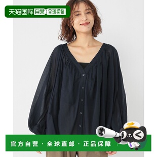 1h可退 日本直邮studio CLIP 女装 V领褶皱宽松衬衫 971565亚麻