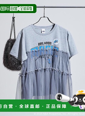 1h可退 日本直邮FREAK'S STORE 女装 NBA印花 蕾丝拼接T恤 112124