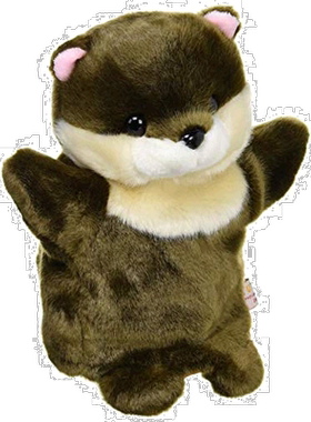 日本直邮Cute Sales 手偶 PUPPET COLLECTION ZOO 卡其貓狸貓