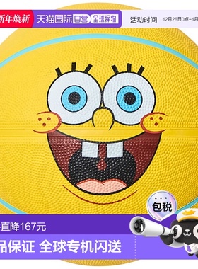 日本直邮SPALDING 海绵宝宝笑脸橡胶 SZ5 篮球 5 号 85128J