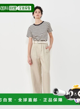 1h可退 日本直邮GALERIE VIE 女士精致棉质条纹圆领T恤 230341032