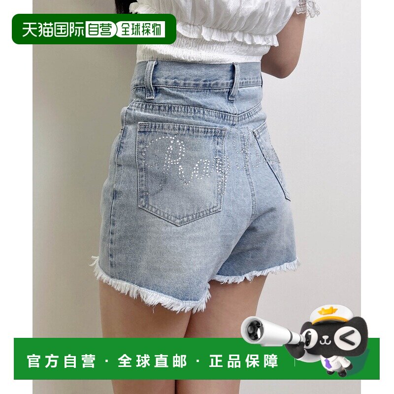 INGNI 女装 牛仔短裤 后背闪钻logo设计牛仔裤 12 【付后1h可退】
