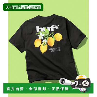 日本直邮HUF 男女同款 纯棉短袖T恤 Sour Lemon印花款 26M_TS8028