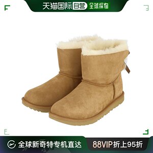 Ugg女士雪地靴棕色加绒舒适休闲简约圆头平底保暖