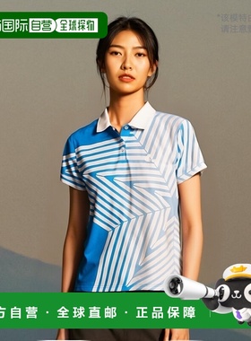 日本直邮LUCENT 女式比赛衬衫蓝色网球 XLP4987 女式短袖高档舒适