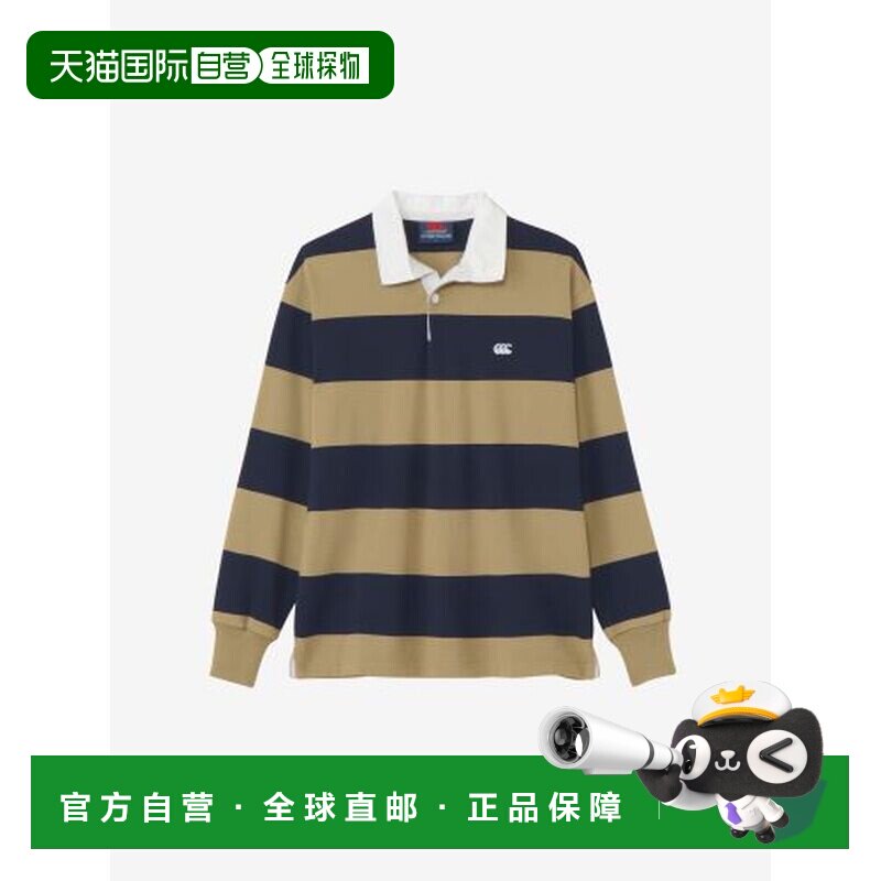 日本直邮Canterbury RA425155 长袖橄榄球服 4英寸条纹 男女通用图片
