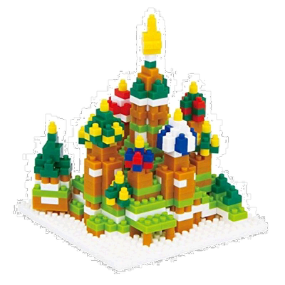 【日本直邮】河田 Nanoblock 圣瓦西里主教座堂  NBH-051积木母婴