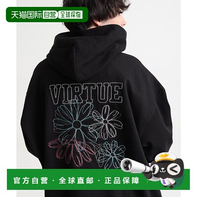 1h可退 日本直邮RAGEBLUE 花卉刺绣厚款宽松卫衣连帽衫 288582