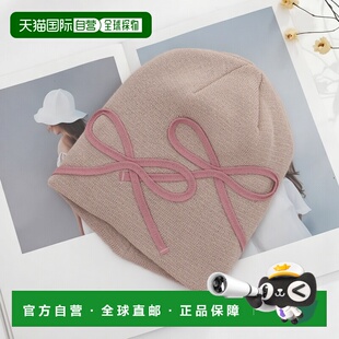 1h可退 日本直邮CA4LA 女装 单层针织 修身贝雷帽 绸带刺绣设计 T