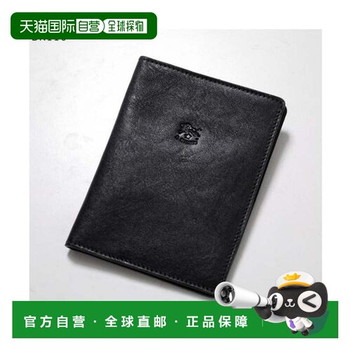 日本直邮IL BISONTE 护照包 SCA036 旅行收纳包 BK110黑色