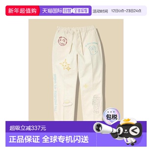 日本直邮日潮 go slow caravan斜纹桃皮绒刺绣工装裤纯棉男裤子