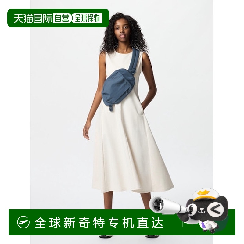 日潮跑腿UNIQLO优衣库 女款弹力无袖连衣裙 01 OFF WHITE XS 4791