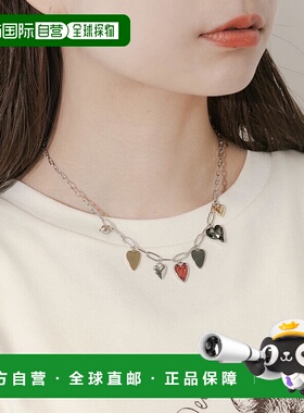 1h可退 日本直邮SMELLY 女士多彩心形吊坠项链 SMA62PF006配饰