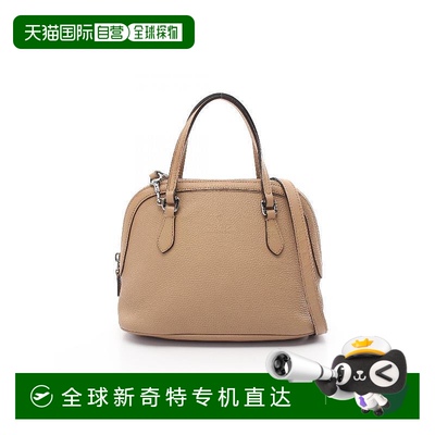 日本直邮中古Gucci古驰女包B级9新Handbag手包牛皮斜挎包浅褐色