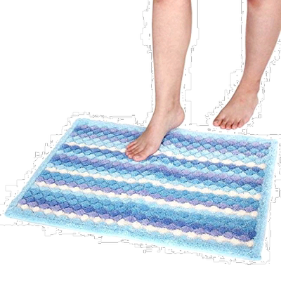 【日本直邮】Oka浴垫 干燥性好 防霉加 吸水性 快干 约45x60cm 藍