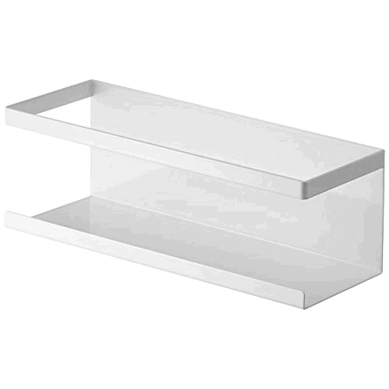 【日本直邮】山崎实业磁吸式置物架W24.5XD8.5XH8.5cm白色 5130