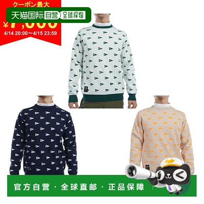 日本直邮Admiral 高尔夫 ADMA453 旗帜提花 圆领 毛衣