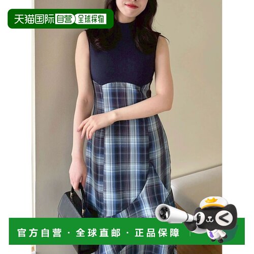 dazzlin 女装 高腰拼接修身连衣裙 022640302601