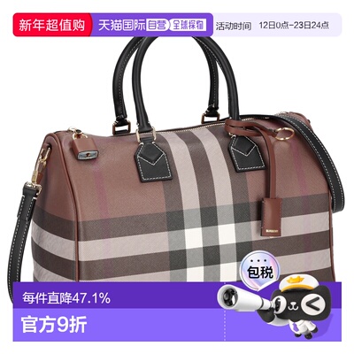 日本直邮BURBERRY博柏利手提包经典格子女士经典大牌简约风时尚新