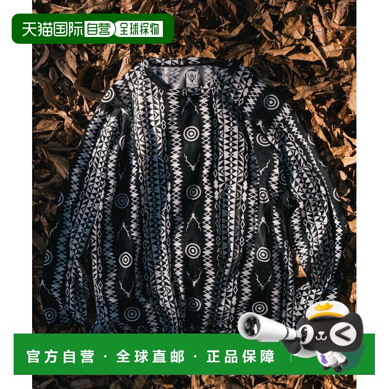 1h可退 日本直邮South2 West8 男装 半透明网眼 宽松短袖T恤 大胆