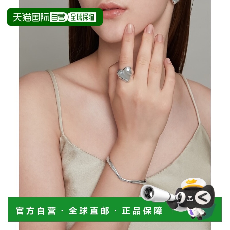 1h可退 日本直邮NOJESS 女士大胆设计心形银戒指 独特风格 引人注