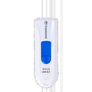 【日本直邮】Transcend创见大容量U盘64GB USB 3.1滑盖式白色