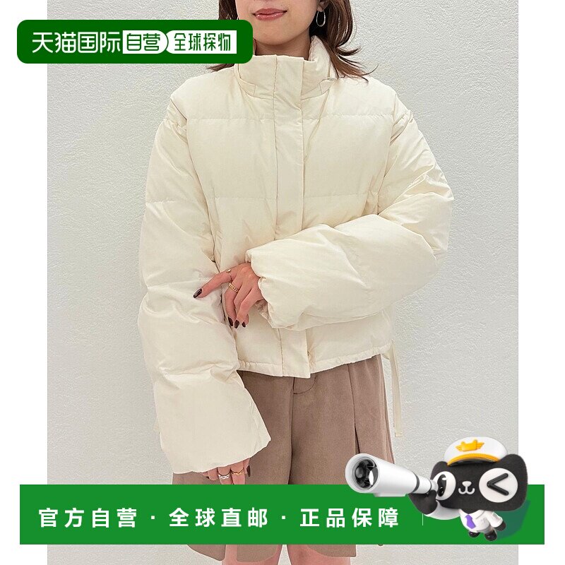 1h可退 日本直邮31 Sons de mode 女士短款羽绒服 侧边蝴蝶结连帽
