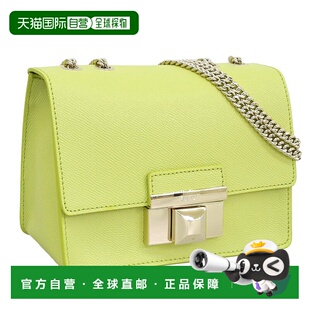 日本直邮FURLA 女士链条单肩包 Outlet 皮革 绿色 VENER CROSSBOD