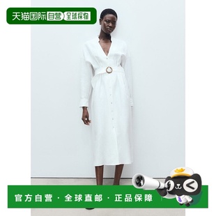 MA1658EW036308 日本直邮MANGO FER 连衣裙 亚麻长款