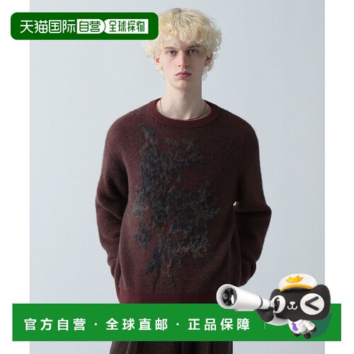 1h可退 日本直邮HARE男装 舒适尼龙针织衫 宽松落肩设计 花卉图案