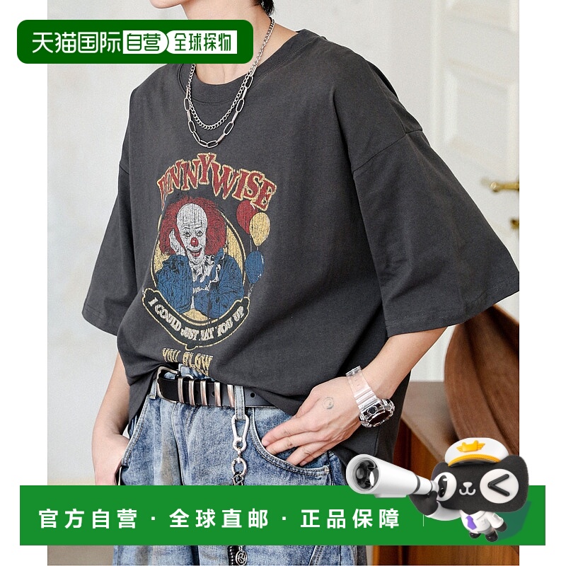 1h可退 日本直邮neos PENNY WISE 复古风大码印花T恤 52772840