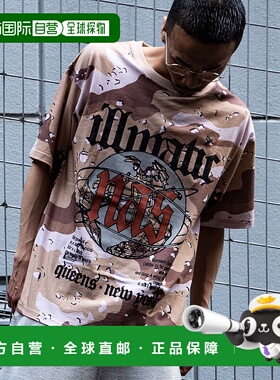1h可退 日本直邮U/MUSIC 男装 联名Nas 迷彩印花T恤 23040230325