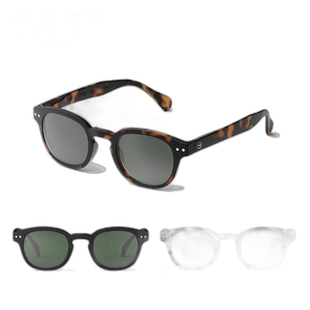 日本直邮IZIPIZI 太阳镜 SUN POLARIZED #C 绿色镜片 Black Torto