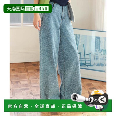 日本直邮KOBE LETTUCE 粗花呢牛仔阔腿裤 [M4188] KO5653EW029505