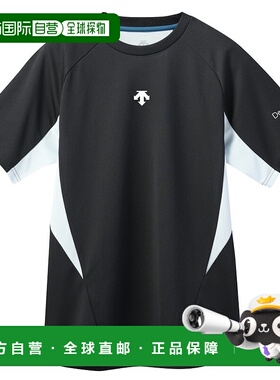 日潮跑腿DESCENTE迪桑特 男女款排球服短袖T恤 black SDV5SHT04U