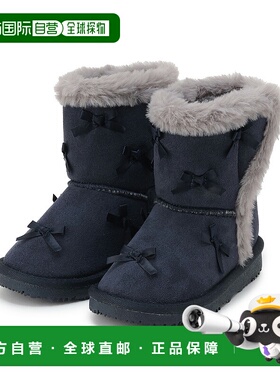 日本直邮Petit Main 缎带毛茸茸靴子