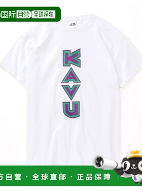 日本直邮KAVU 男女款 纵版品牌Logo T恤  19822242